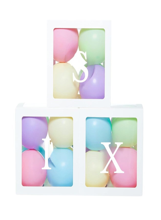 Festi Duck 'SIX' Balloon Box Set - Stylish Lettered Decor for sixth Birthday & sixth Aniversary Celebration (SIX Birthday Box) 28 pcs set (Pastel Rainbow) - Image 5